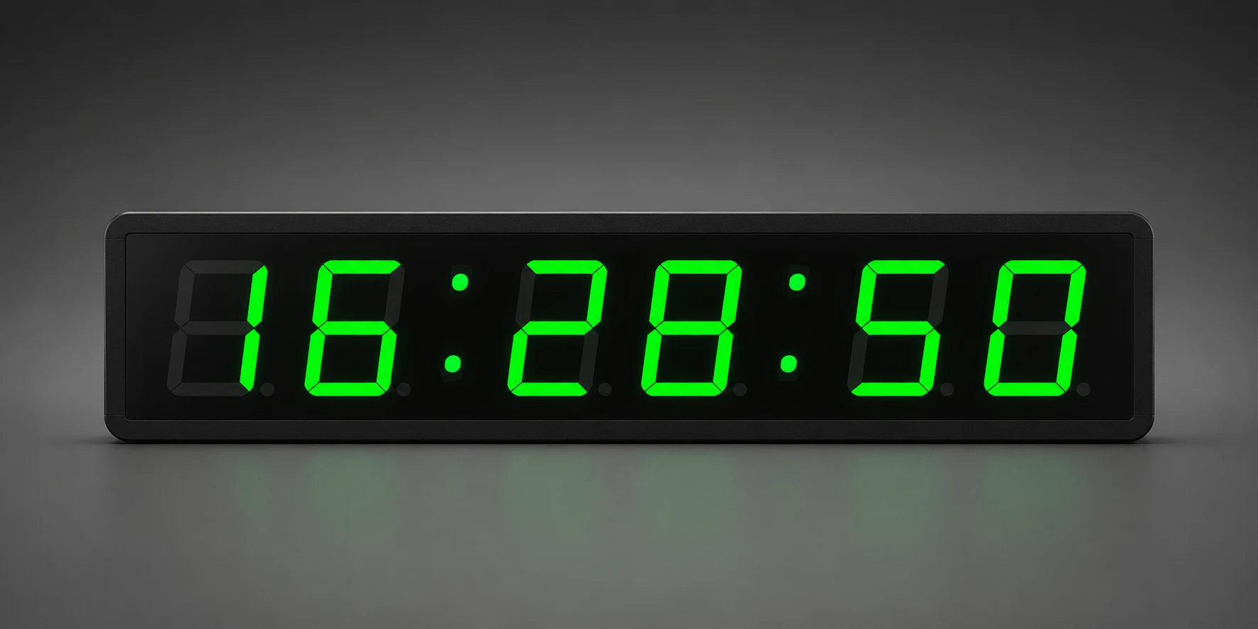 OptoElectronics 4-inch six-digit GPS wall clock with seven-segment digits