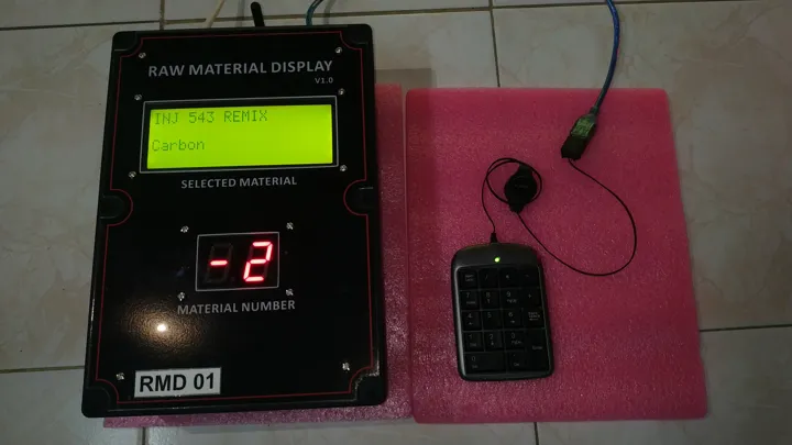 Large raw material request display – LoRa RF